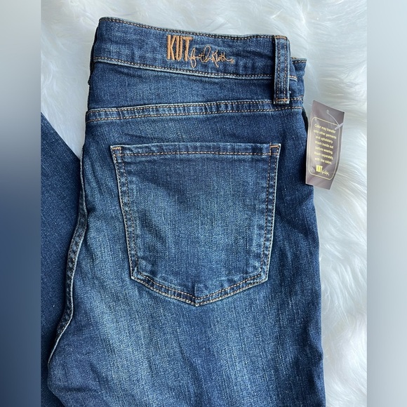 🆕 KUT from the Kloth Women's Skinny High Rise Jeans Blue Dark Wash Size 6 - Picture 2 of 12